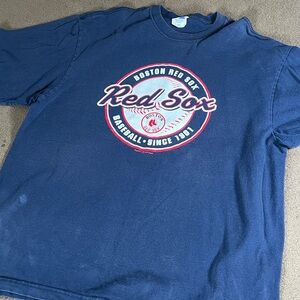 BOSTON RED SOX MAJESTIC MLB GRAPHIC MENS XXL T-SHIRT NAVY BASEBALL VINTAGE 2000